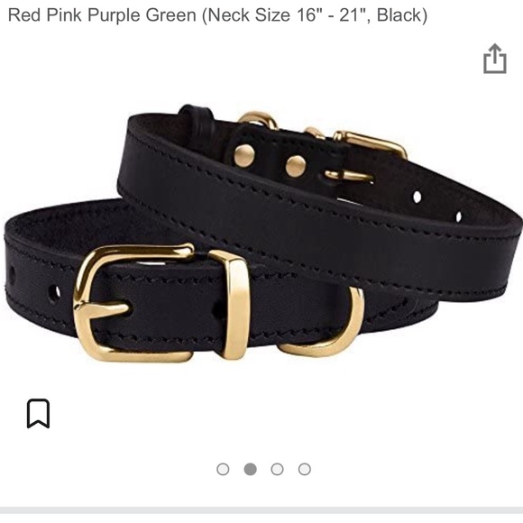 nwt bronze dog collar leather gold - Picture 1 of 6